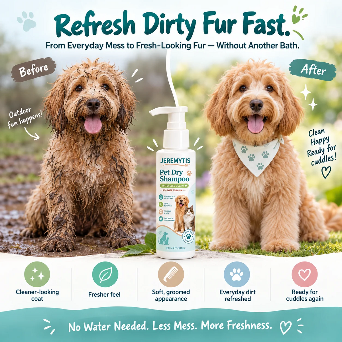 🔥🔥Last Day Buy 2 Get 1🔥JEREMYTIS™ No-Rinse Pet Shampoo Mousse🐕🐈🫧