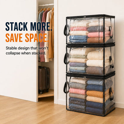 🎁 Mother's Day Sale 49% OFF📦Large Heavy-Duty Thick Plastic Clear Storage Bag for Clothes, Moving & Storage