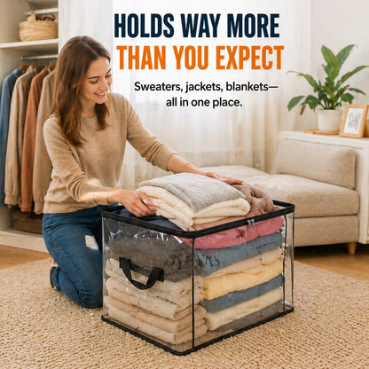 🎁 Mother's Day Sale 49% OFF📦Large Heavy-Duty Thick Plastic Clear Storage Bag for Clothes, Moving & Storage