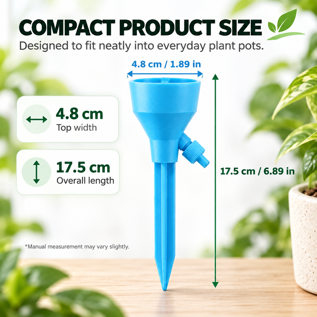 Plant watering spike dimensions