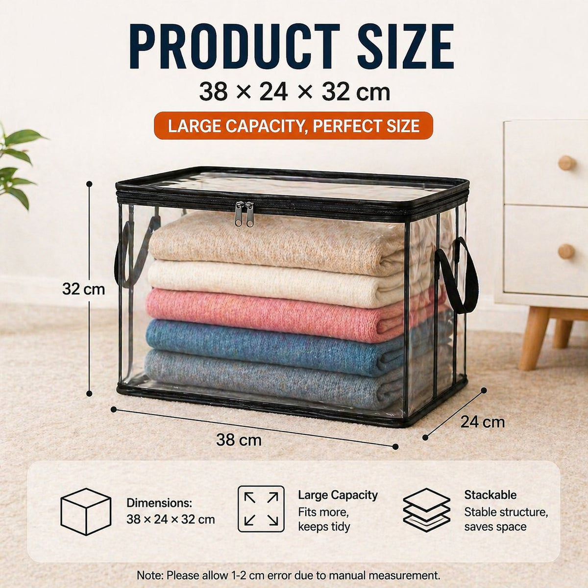 🎁 Mother's Day Sale 49% OFF📦Large Heavy-Duty Thick Plastic Clear Storage Bag for Clothes, Moving & Storage
