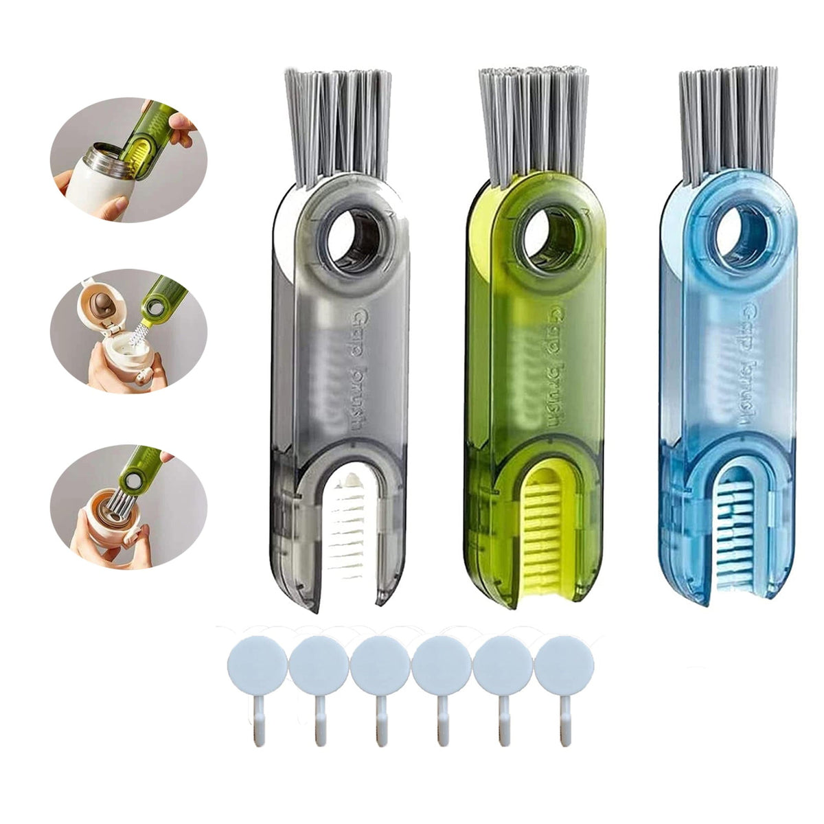 🔥Last Day Buy 1 Get 1 Free $8.99 Each🔥Multitrust 3 in 1 U Shaped Bottle Brush