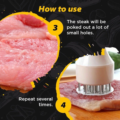 🔥Last Day Buy 1 Get 1 Free $9.99 Each🥩Stainless Steel Meat Tenderizer Needle 21 Pin Steak BBQ Kitchen Cooking Tool