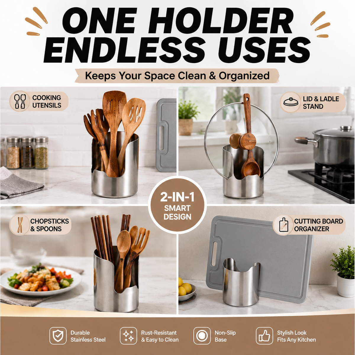 🔥Last Day 49% off🔥Premium Stainless Steel Counter Organizer