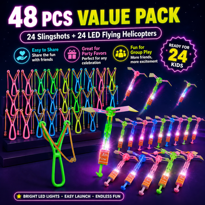 🔥Last Day Buy 6 Get 6🔥Children's Glow-in-the-Dark Arrow Slingshot🌠