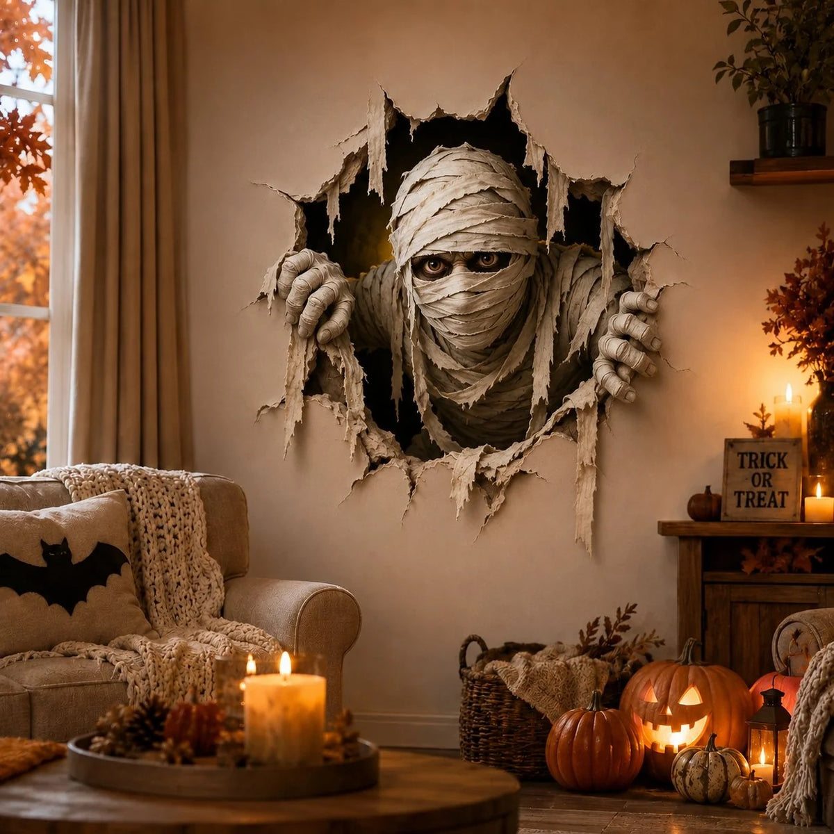 🔥Last Day Buy 1 Get 1🔥Haunted Breakthrough 3D Halloween Wall Art Decal