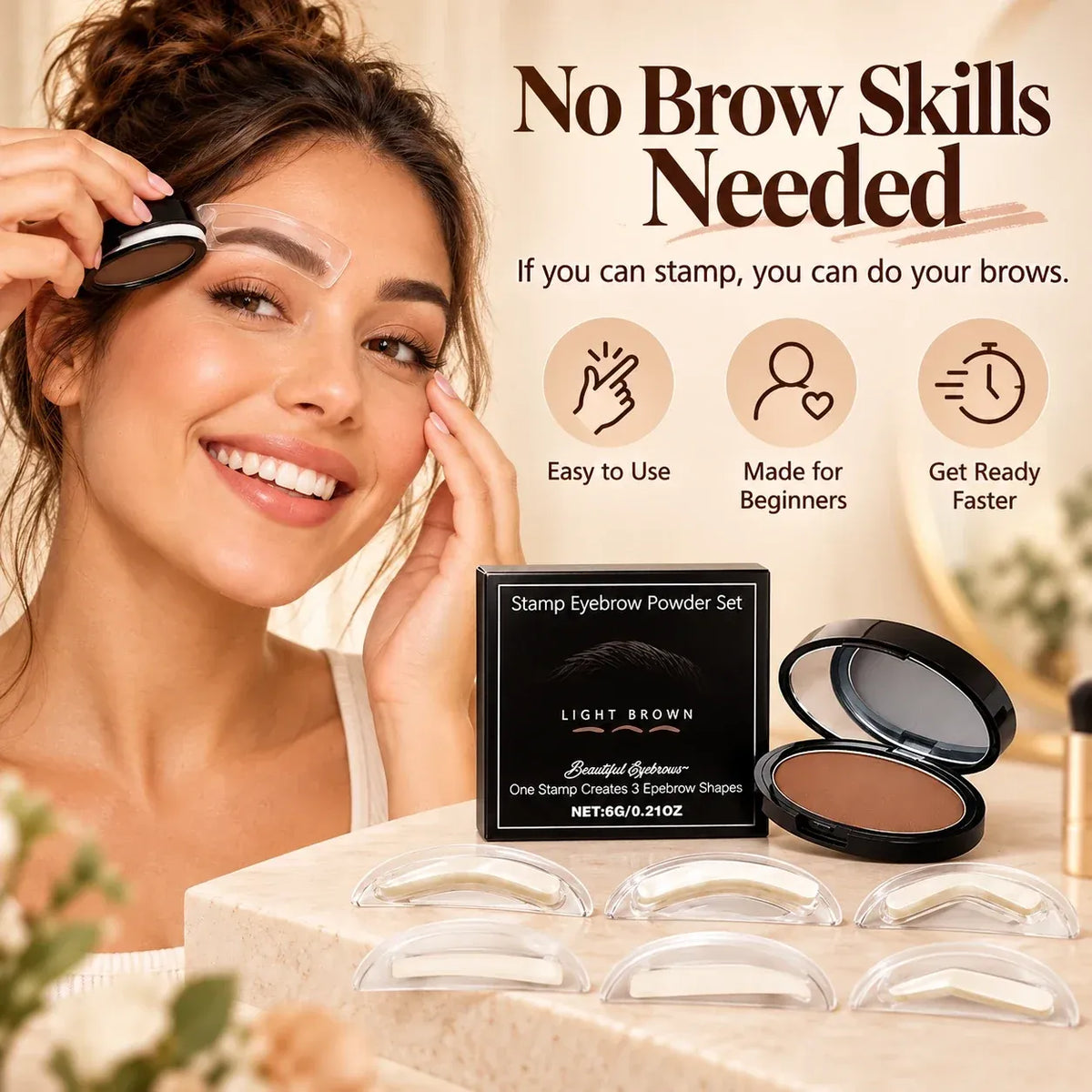 JEREMYTIS™Waterproof Eyebrow Stamp Kit ✨