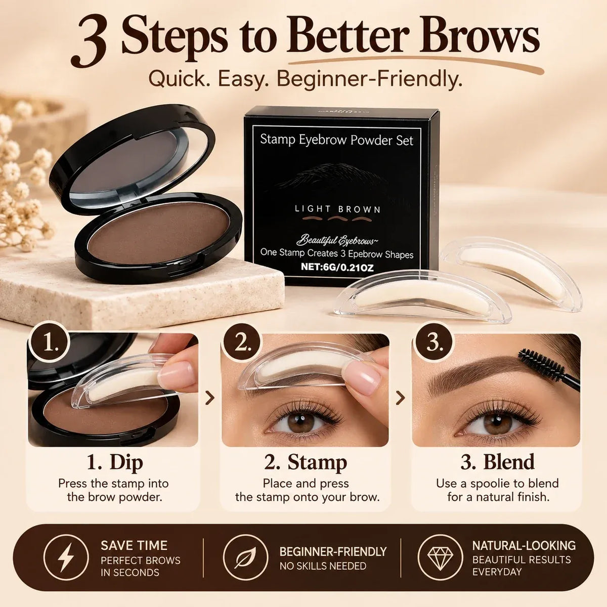 JEREMYTIS™Waterproof Eyebrow Stamp Kit ✨