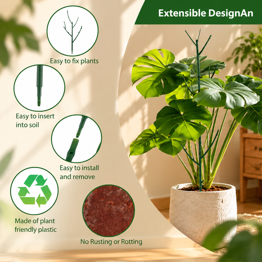 Extensible stackable plant support design