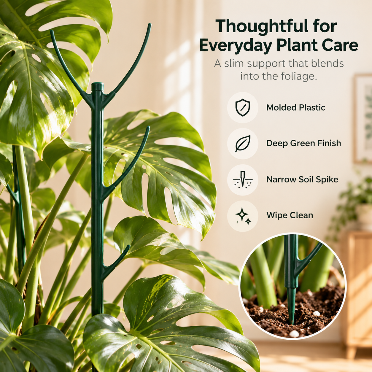 Branch style support for indoor climbing plants